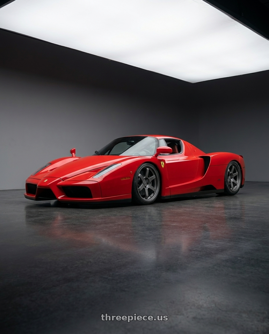 2002 Ferrari Enzo with 9six9 SIX-1 5x114.3 19X8.5 +35 Carbon Gray wheels