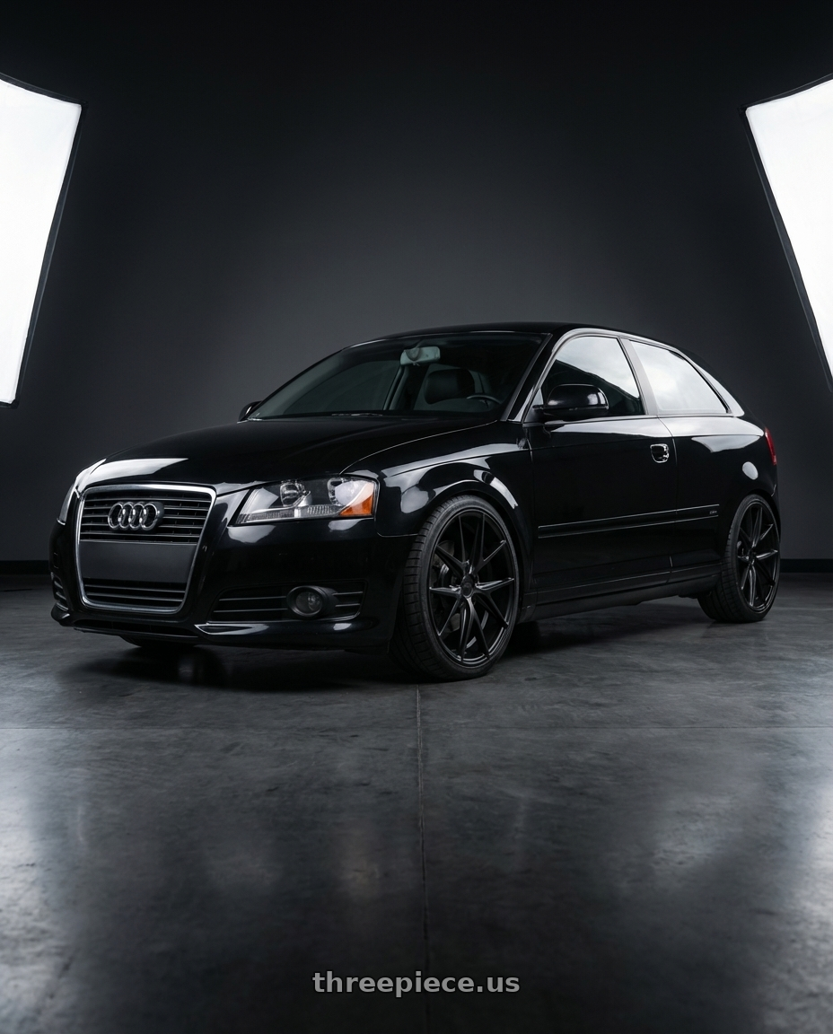 2012 Audi A3 8P with Niche 1PC M117 MISANO 5X112 18X8 +30 MATTE BLACK wheels