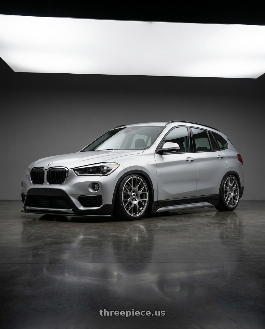 2016 Bmw x1 20i fitted with BBS CH-R 5x112 19x8.5 +40 Satin Titanium Polished Rim Protector $620 wheels