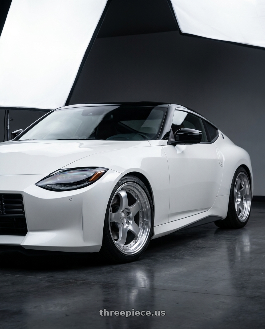 2025 Nissan Z with Aodhan AH03 5x114.3 19x9.5+22 Silver w/Machined Face wheels