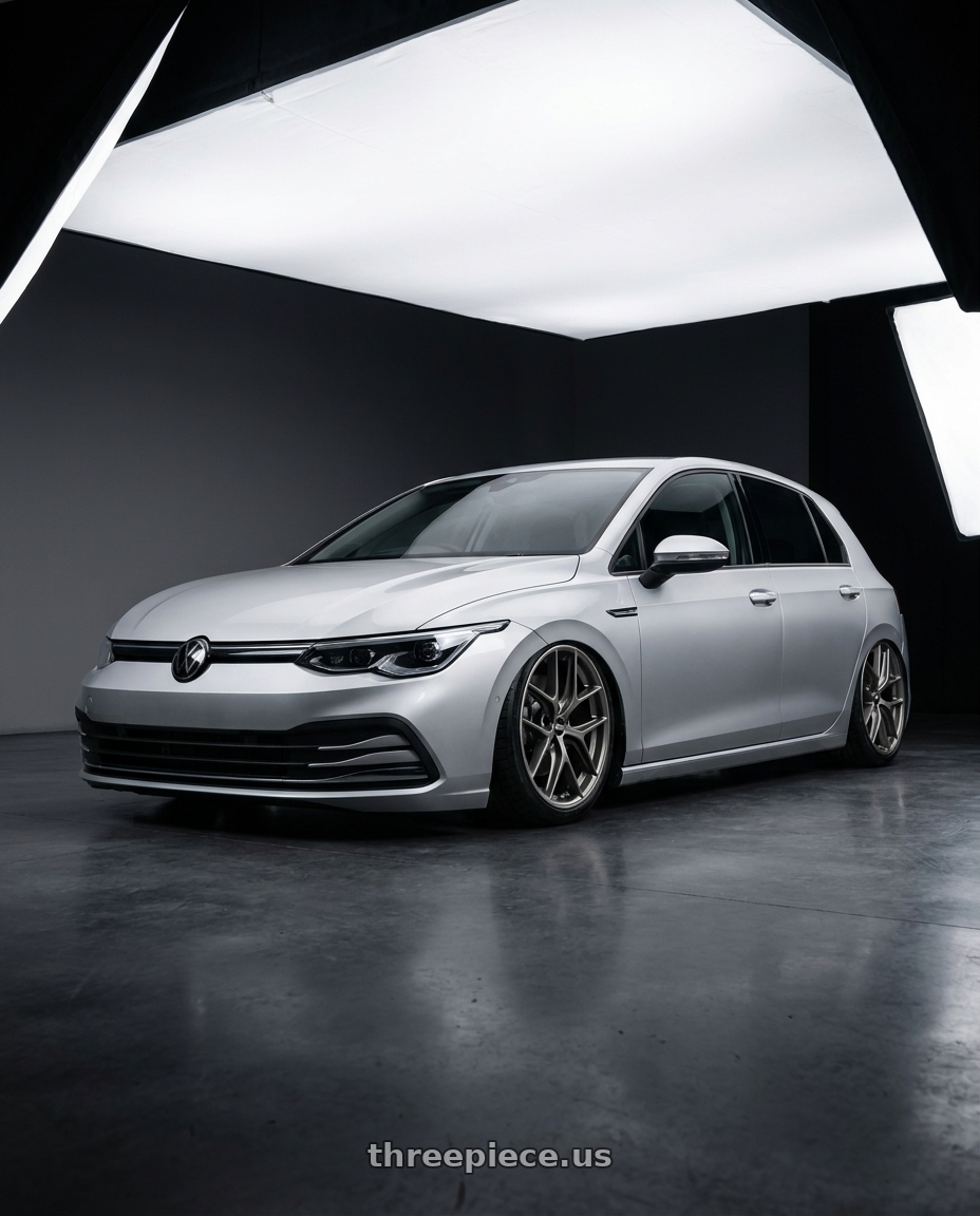 2024 Volkswagen Golf R MK8 with BBS CC-R 5x112 19x8.5+40 Satin Platinum wheels
