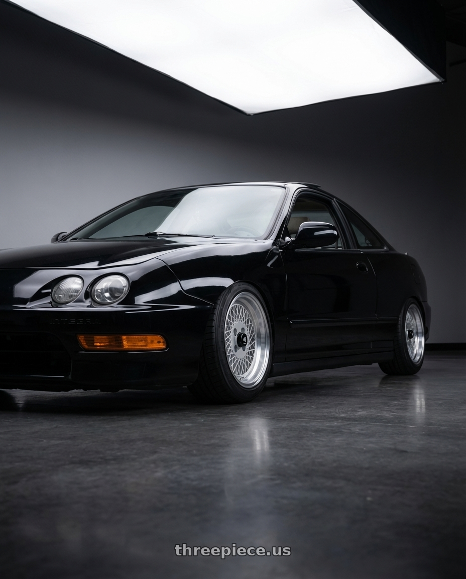 1998 Acura Integra with Enkei Enkei92 Classic Line 4x100 15x7+38 Silver wheels