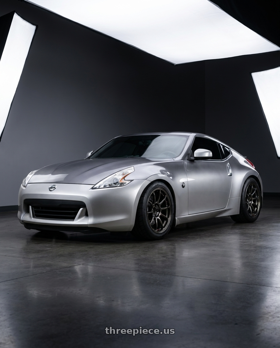 2009 Nissan 370 Z with Volk Racing ZE40 5x114.3 18x10+20 Diamond Dark Gunmetal wheels