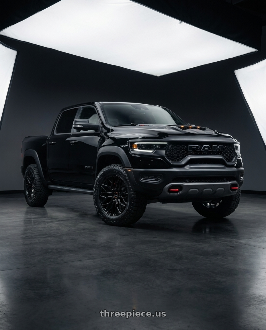 2027 RAM 1500 Trx SRT with VOSSEN HF6-3 6X139.7 22x9.5 +20 GLOSS BLACK wheels