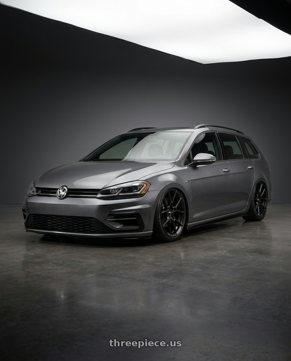 2019 Golf variant r line with Rotiform RC199 KPR 5X112 20x10.5 +35 SATIN BLACK wheels