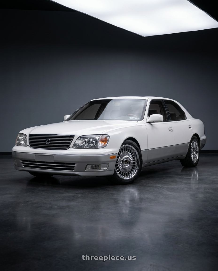 1998 lexus ls400 with Work Emitz Chrome 5x114.3 19x8.0 +38 wheels
