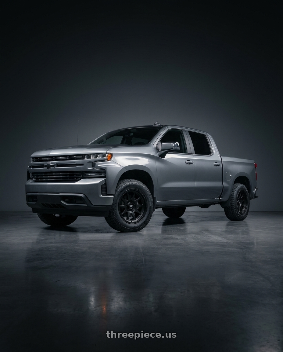 2021 Chevrolet Silverado 1500 LT with Dirty Life Compound 9315 6x139.7 20x9-12 Matte Black wheels