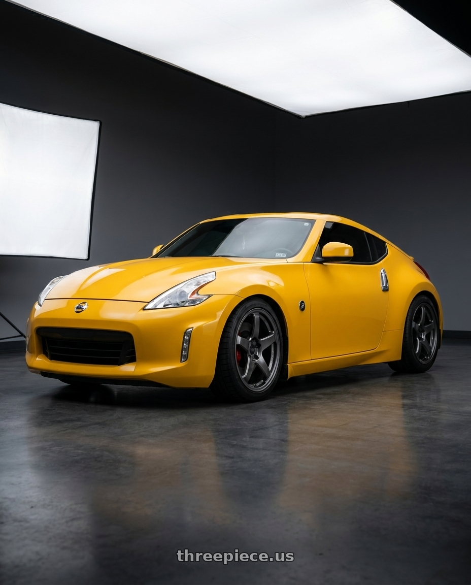 2017 Nissan 370z with Enkei PF05 5x114.3 19x11+10 Dark Silver wheels