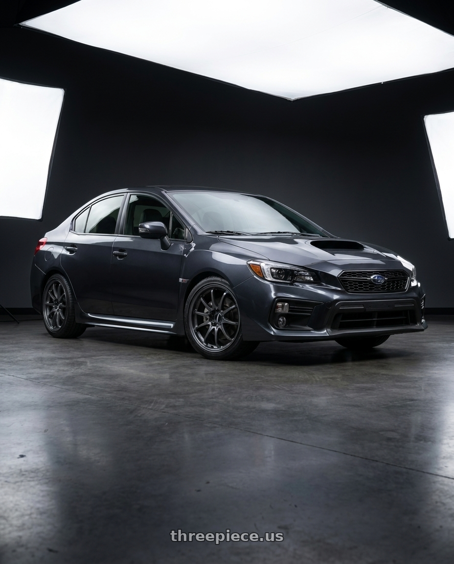 2018 Subaru WRX Limited with Volk Racing CE28N-PLUS M-SPEC 5x114.3 18x9.5+38 Blast Gunmetal wheels