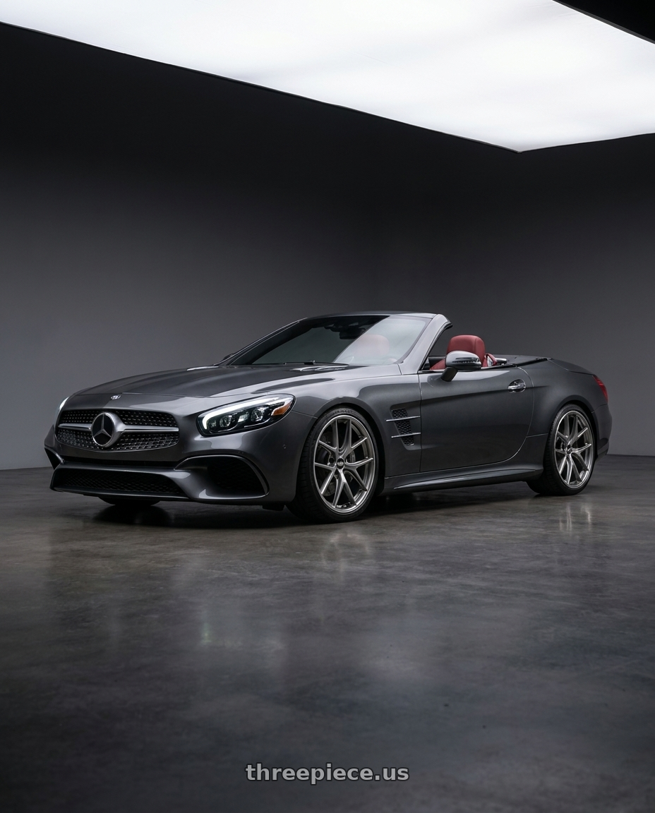 2016 Mercedes Benz SL400 with BBS CI-R 5x120 19x9.5 +25 Platinum Silver Polished Rim Protector wheels