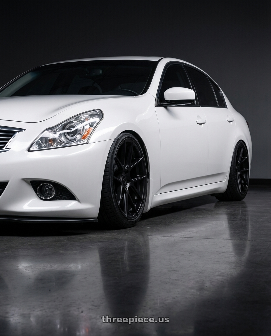 2012 Infiniti G37 with Avant Garde Wheels M510 5X114.3 19x9.5 +40 Matte Black wheels