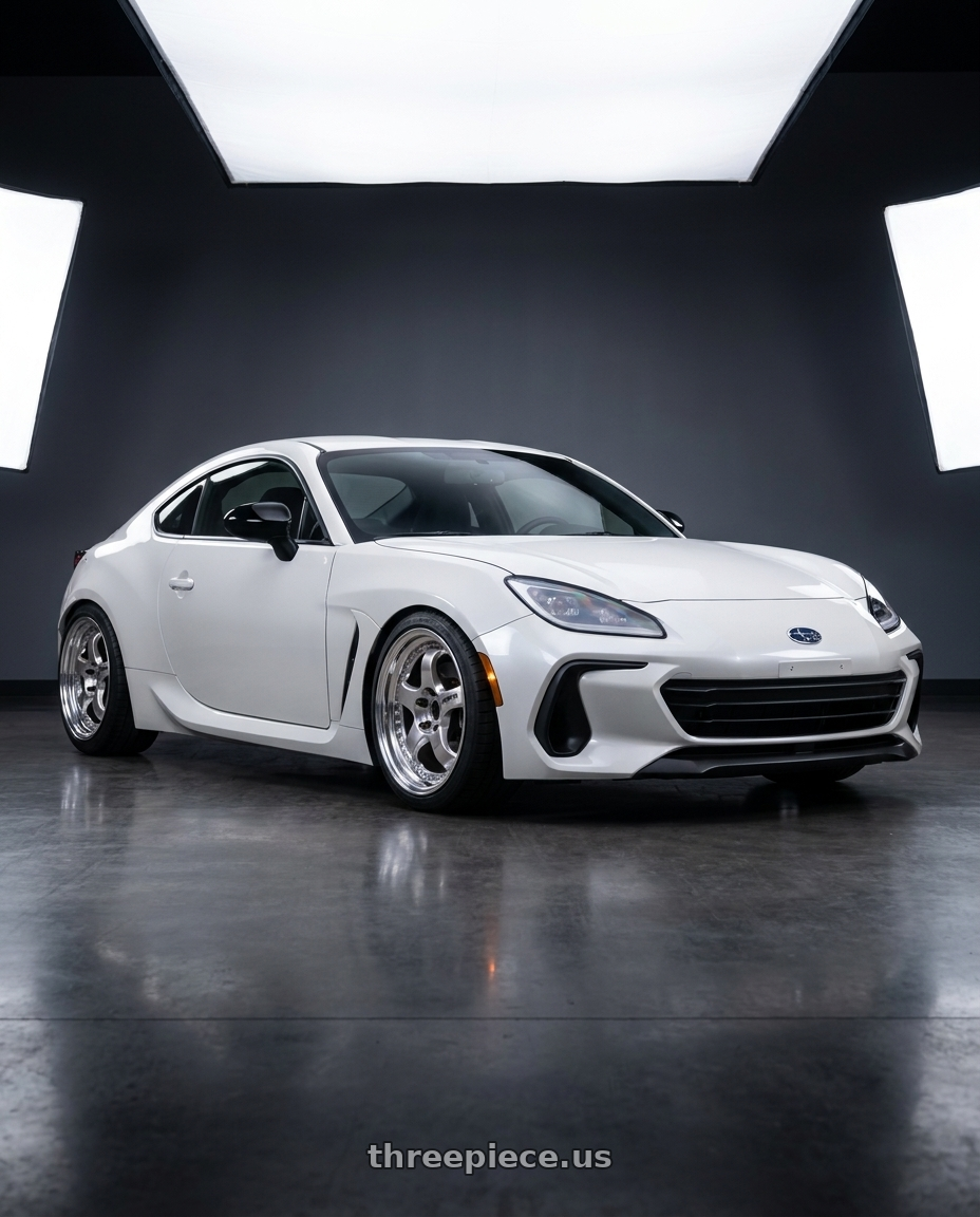 2025 Subaru BRZ Ts with Work Meister S1 3P 5x100 18x8.5+41 A Disk Bright Buff Finish wheels