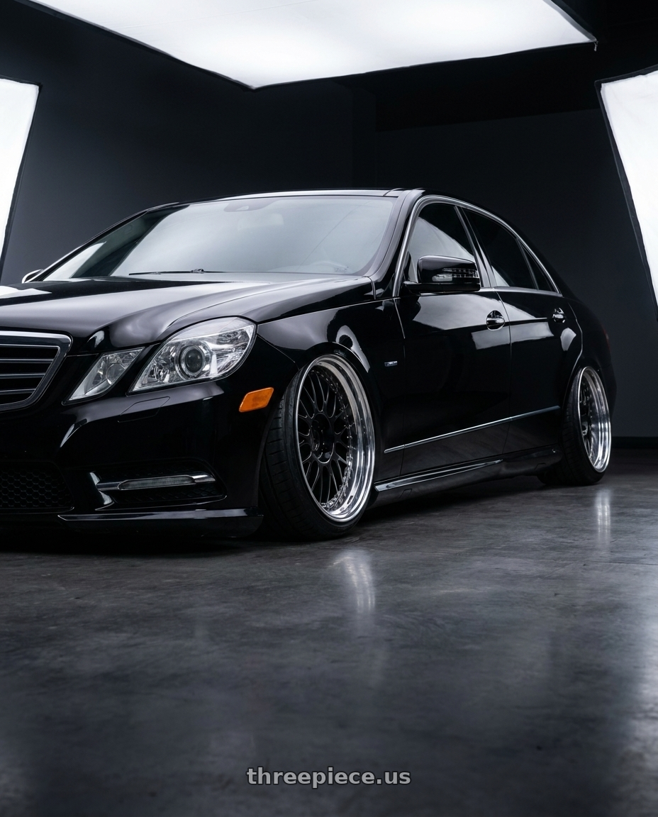 2010 Benz E550 with SSR Professor MS1 4x100 18x7.5+12 HP Disk Black wheels