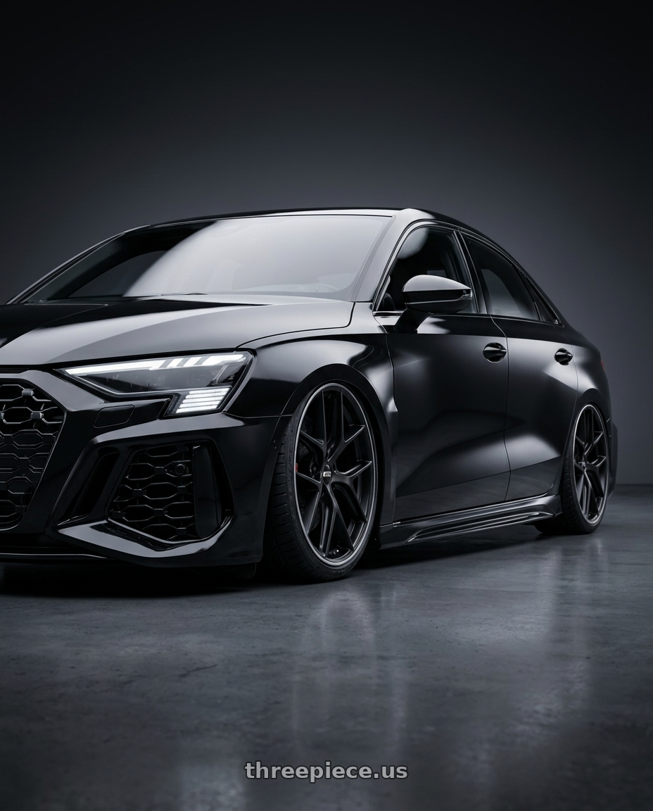 2022 Audi RS3 8Y with BBS CC-R 5x112 19x8.5+30 Satin Black wheels