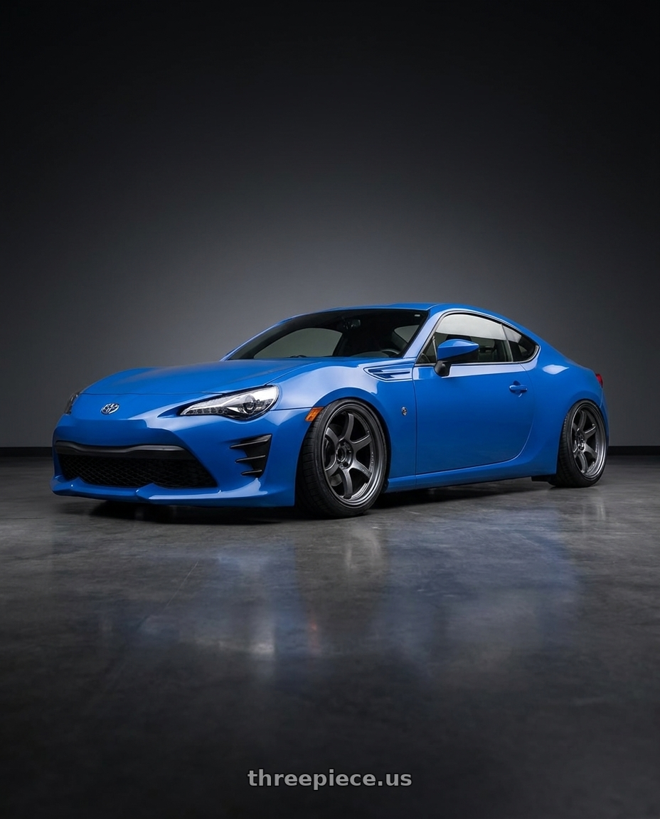 2017 Toyota 86 with Gram Lights 57DR 5x100 18x8.5+37 Gunblue II wheels