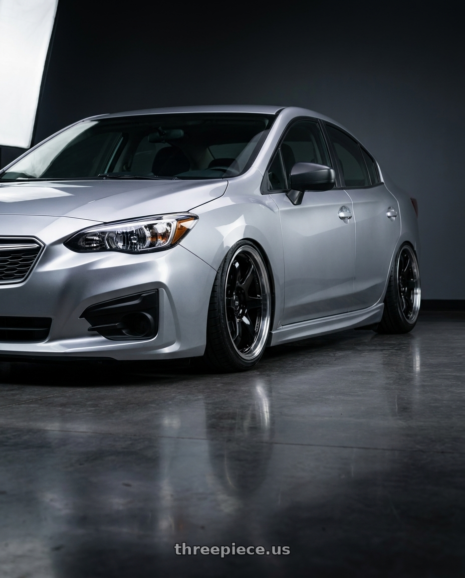 2017 Subaru Impreza 2.0 GK with Enkei PF06 5x100 18x9.5+40 Black Machined wheels