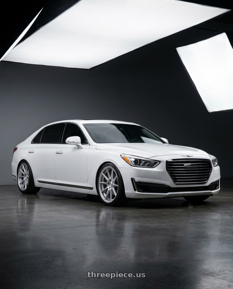 2018 genesis g90 ultimate with Axe EX30 5x114 20X8.5+40 SILVER wheels