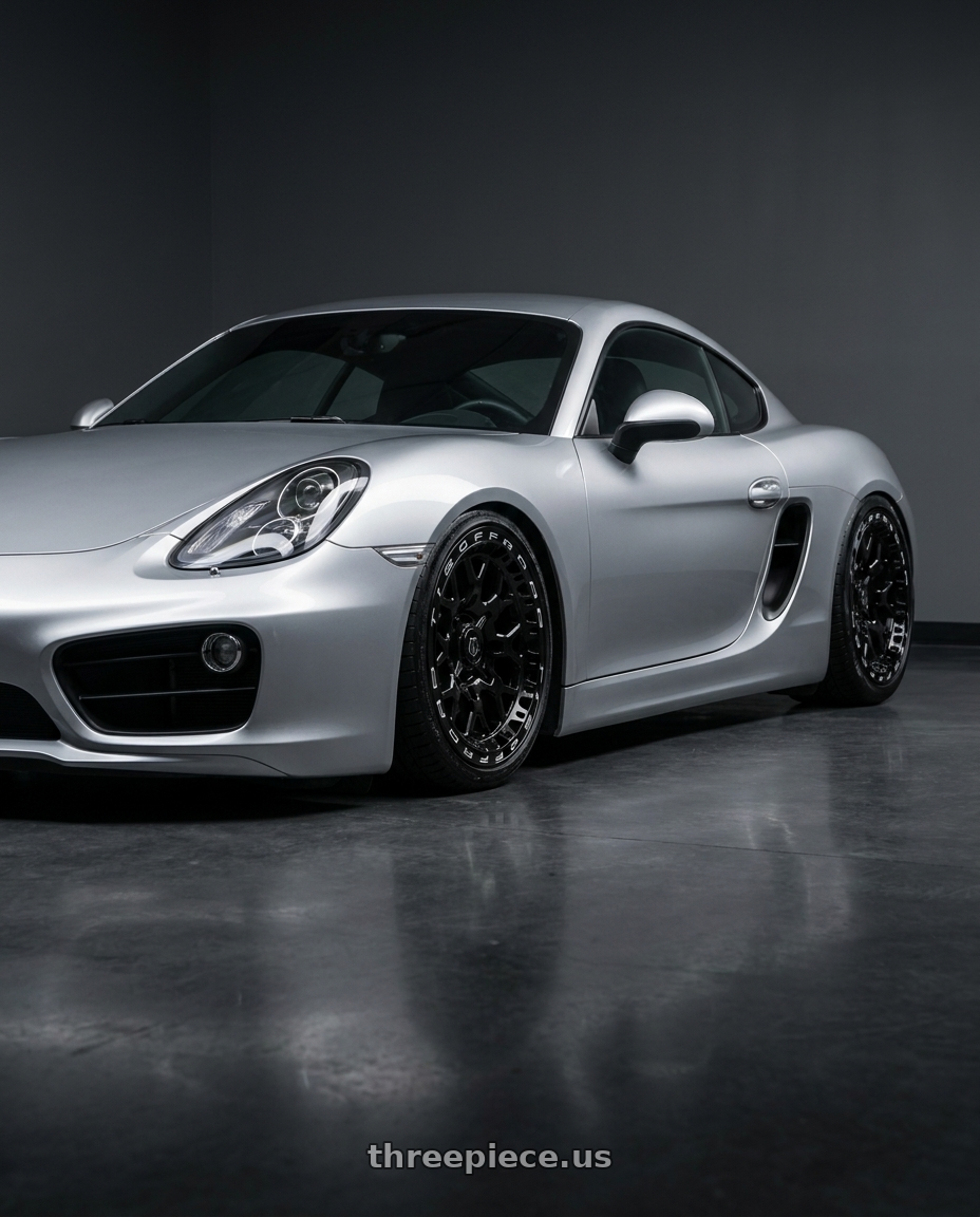 2013 Porche cayman s with TIS UTV 558BML 4X137 15x7 +10 Gloss Black w/Milled Lip Logo wheels