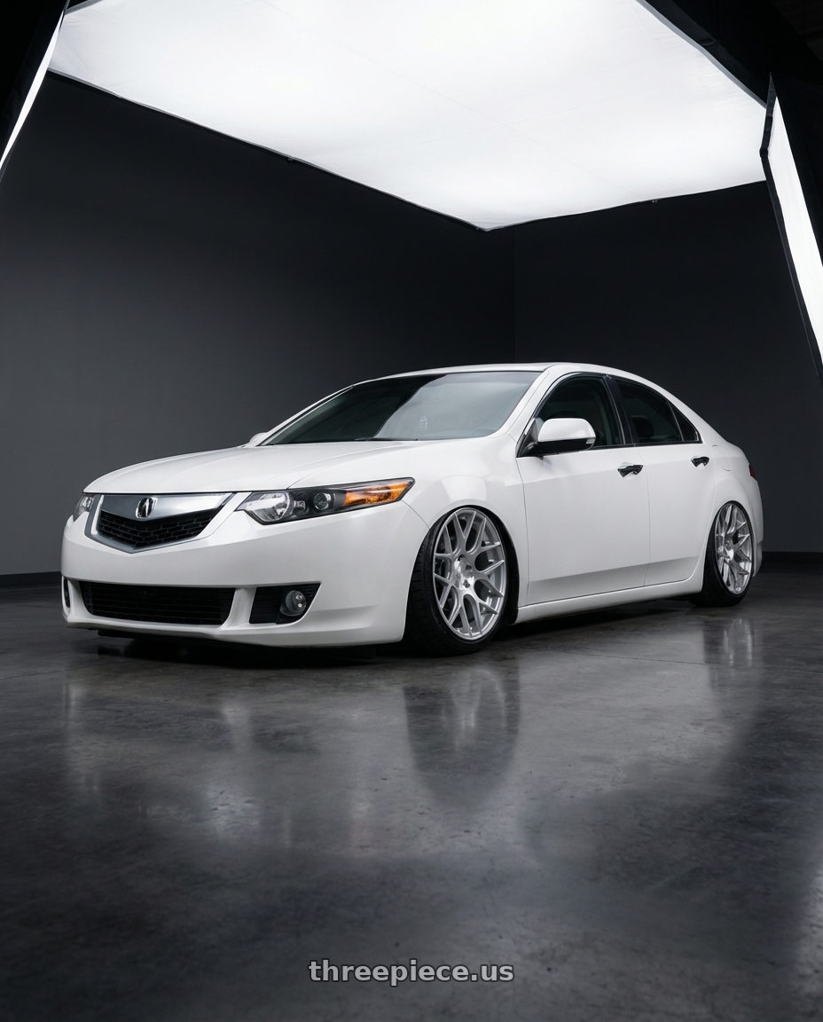2013 Acura TSX with Avant Garde Wheels M590 5X114.3 19x9.5 +40 Satin Silver wheels