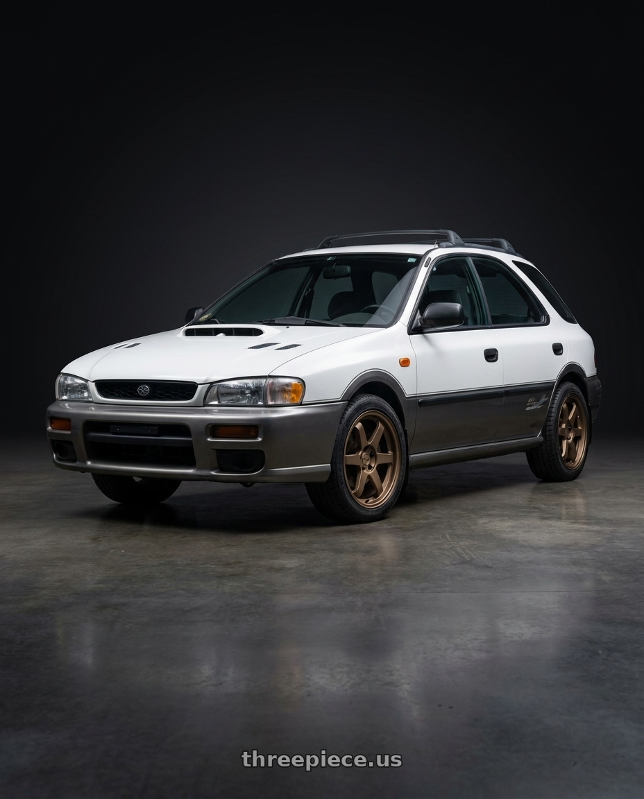 1997 subaru impreza outback sport with KATANA RACING KR08 5x100 17x7.5 +40 Matte Bronze wheels