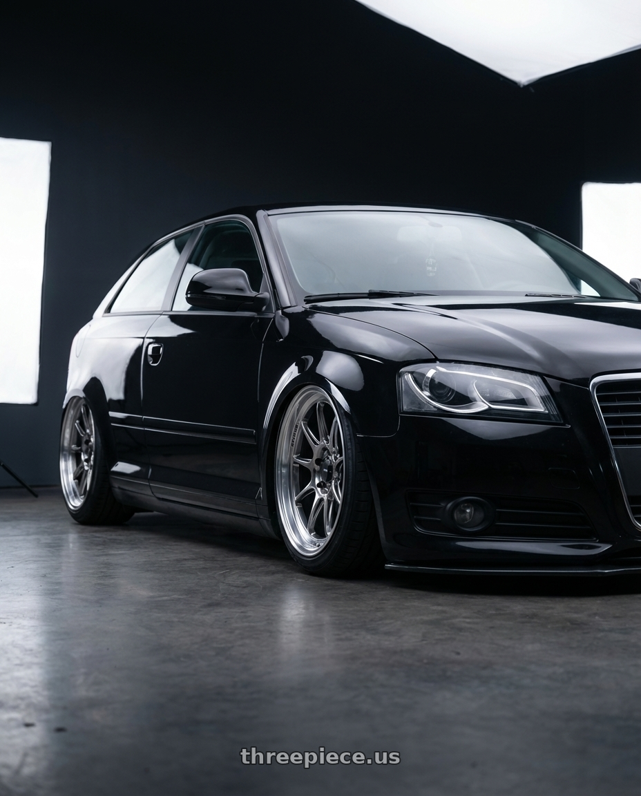2012 Audi A3 8P with Konig Countergram 5x112 19x8.5+43 Hyper Chrome / Machined Lip wheels