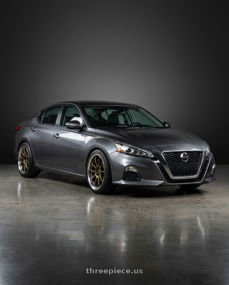 2021 Nissan Altima SV with Aodhan DS02 5x114.3 18x9.5+30 Bronze w/Machined Lip wheels