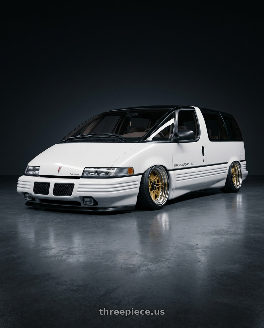 1992 Pontiac trans sport with WORK Equip 03 4x100 15x11 -31 GOLD wheels
