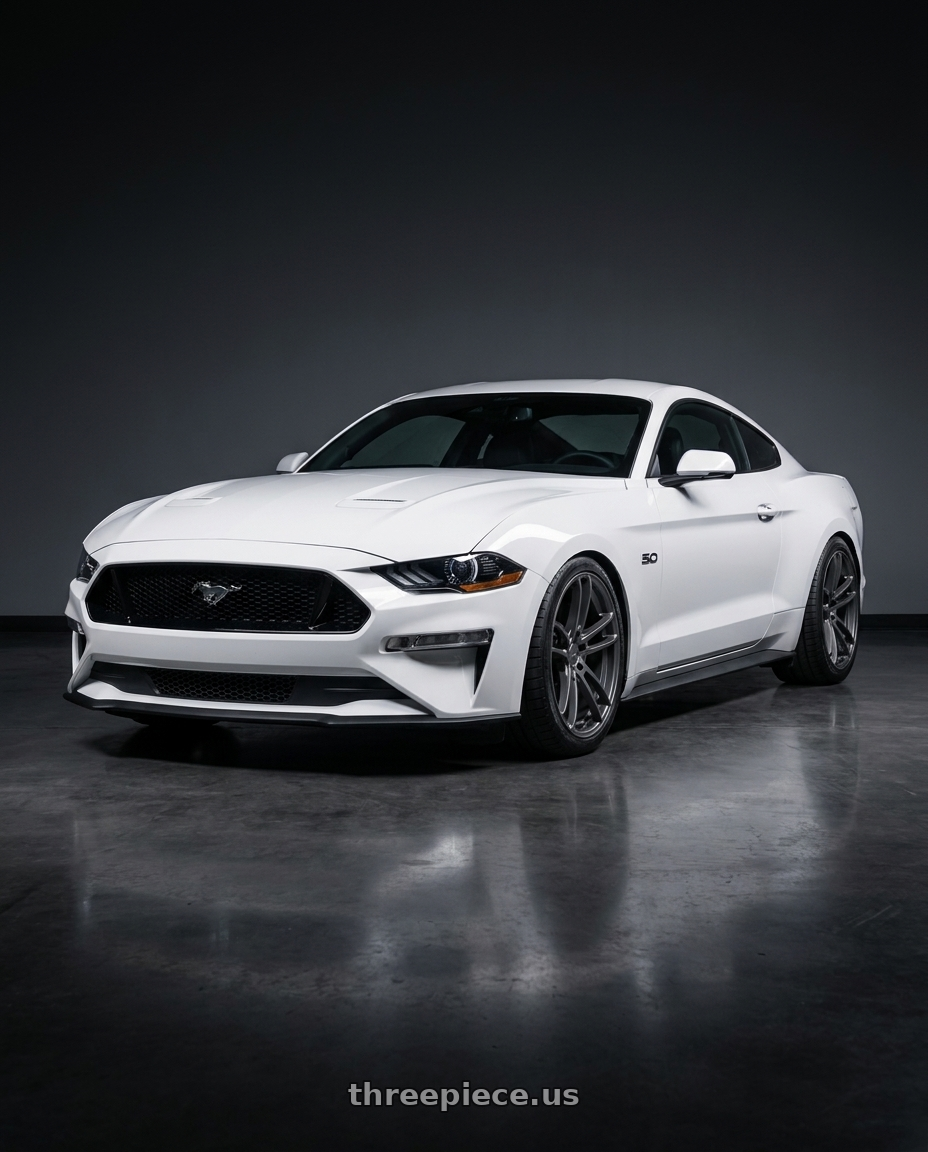 2021 Ford Mustang GT with American Racing AR941 MACH FIVE 5X114.3 20X10 +35 GRAPHITE wheels