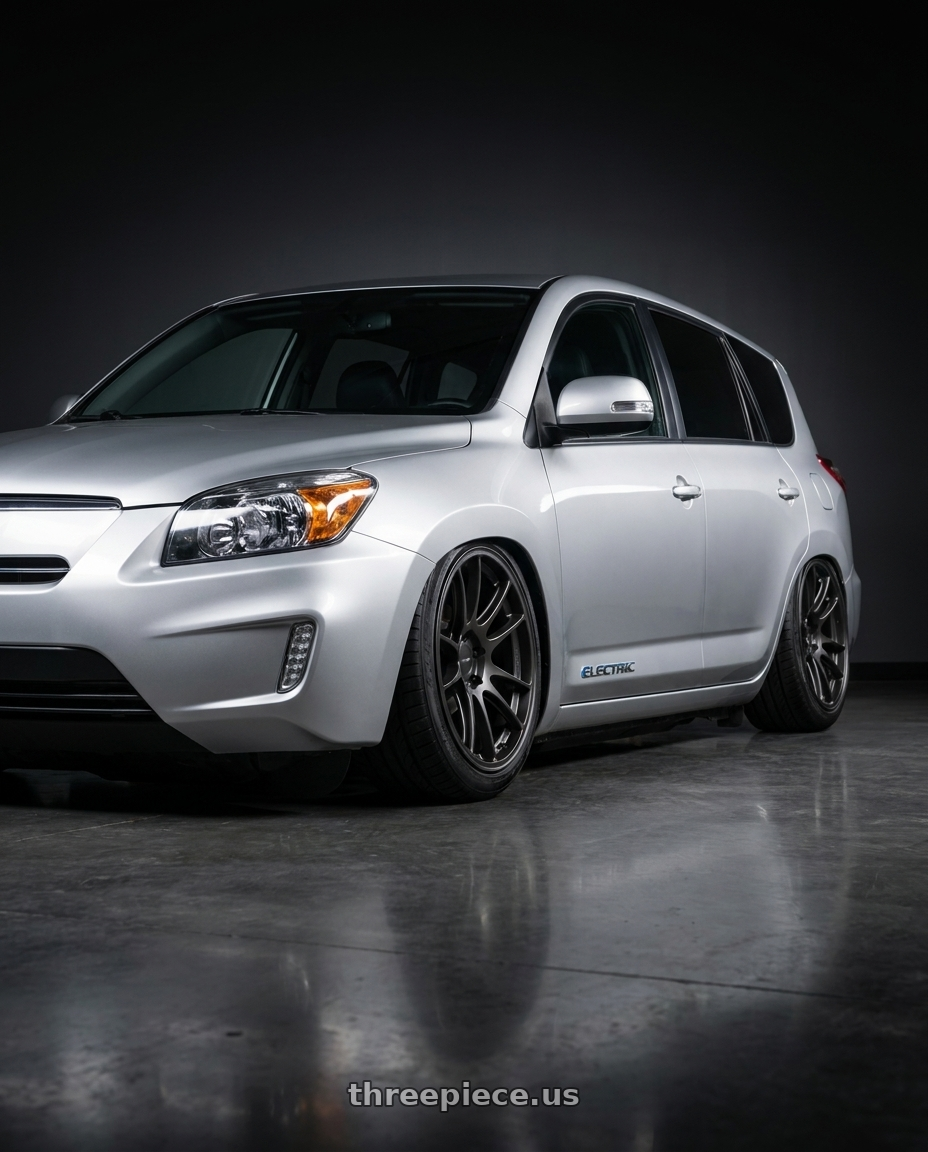 2013 Toyota RAV4 EV with Enkei GTC01RR 5x114.3 18x9.5+45 Matte Gunmetallic wheels