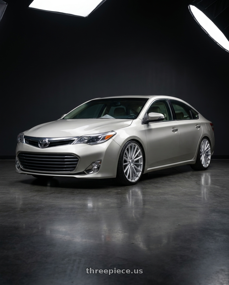 2013 toyota avalon with OHM PROTON 5X114.3 18X8.5 +30 SILVER W/ MIRROR FACE wheels