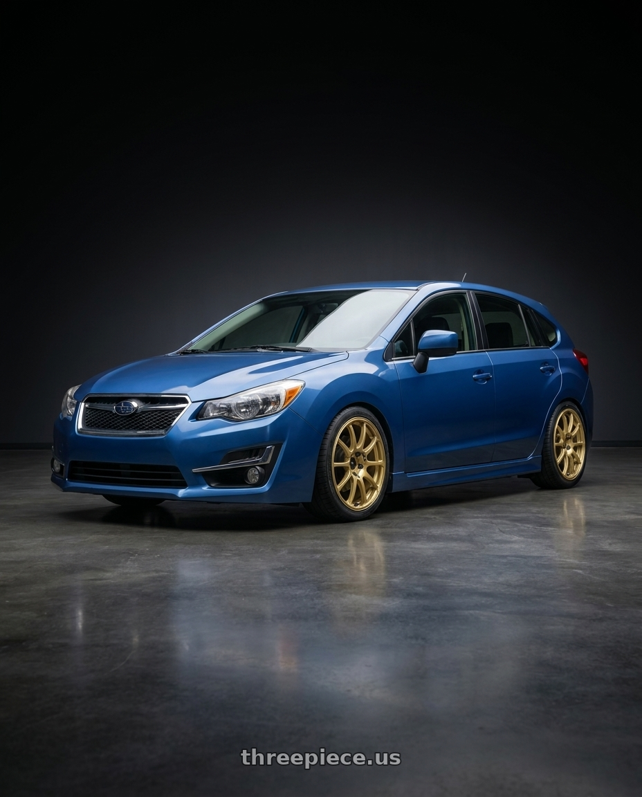 2016 Subaru Impreza  with Advan RCIII 5x114.3 18x8.5+38 Gold wheels