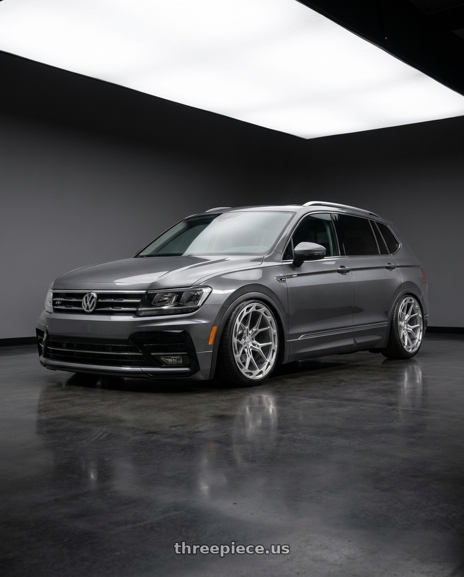 2020 Vw tiguan with Rohana RFX19 5x114.3 20x9 +22 Machine Silver wheels
