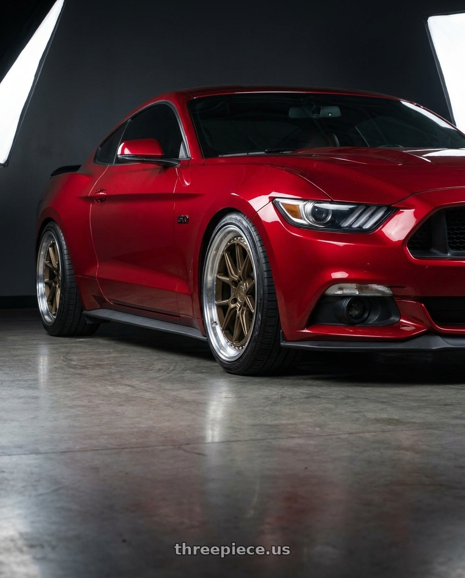2015 mustang gt with Aodhan DS08 5X114.3 19x9.5+22 Bronze w/Machined Lip wheels