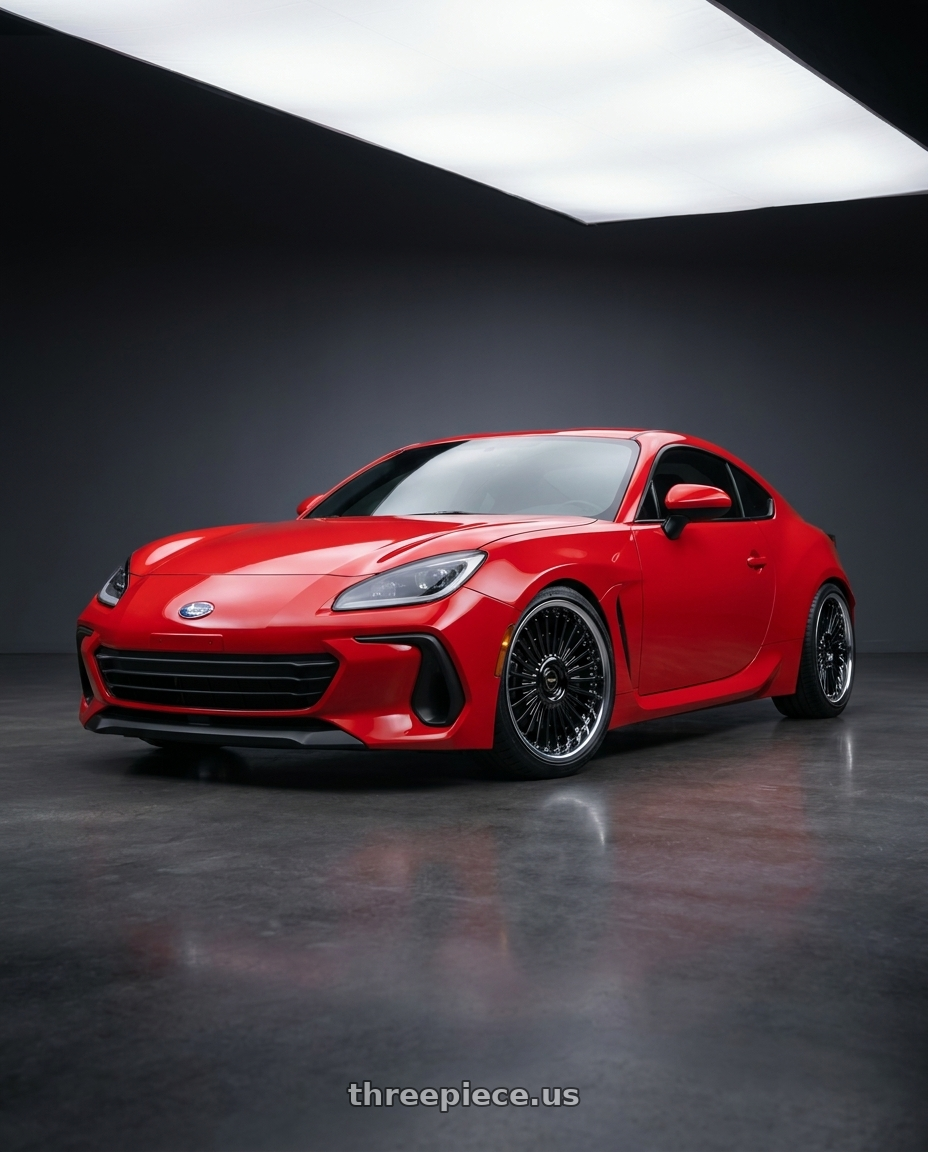 2022 Subaru brz with Work Emitz Black Polish 5x100 20x8.5 +22 wheels