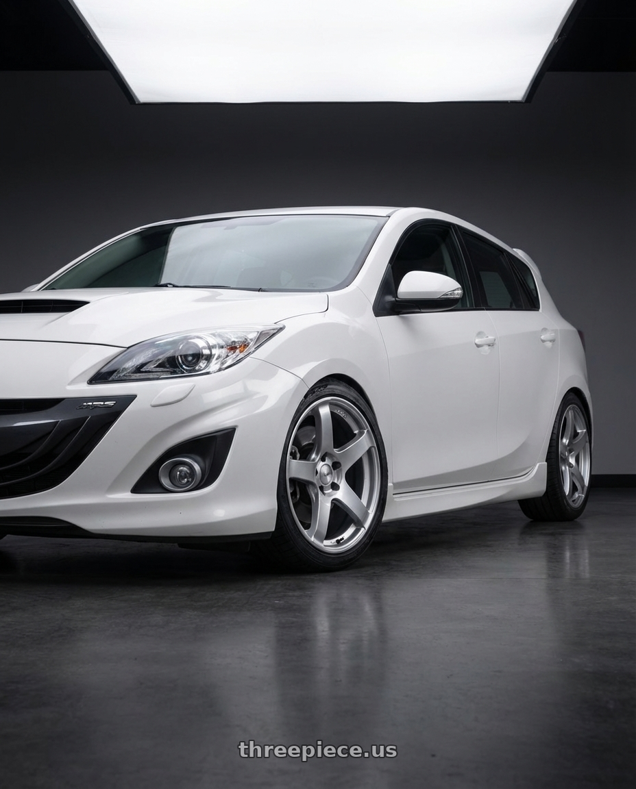 2012 Mazda Mazdaspeed3 with Ssr Gtv01 5x114.3 18x9+35  GLARE SILVER wheels