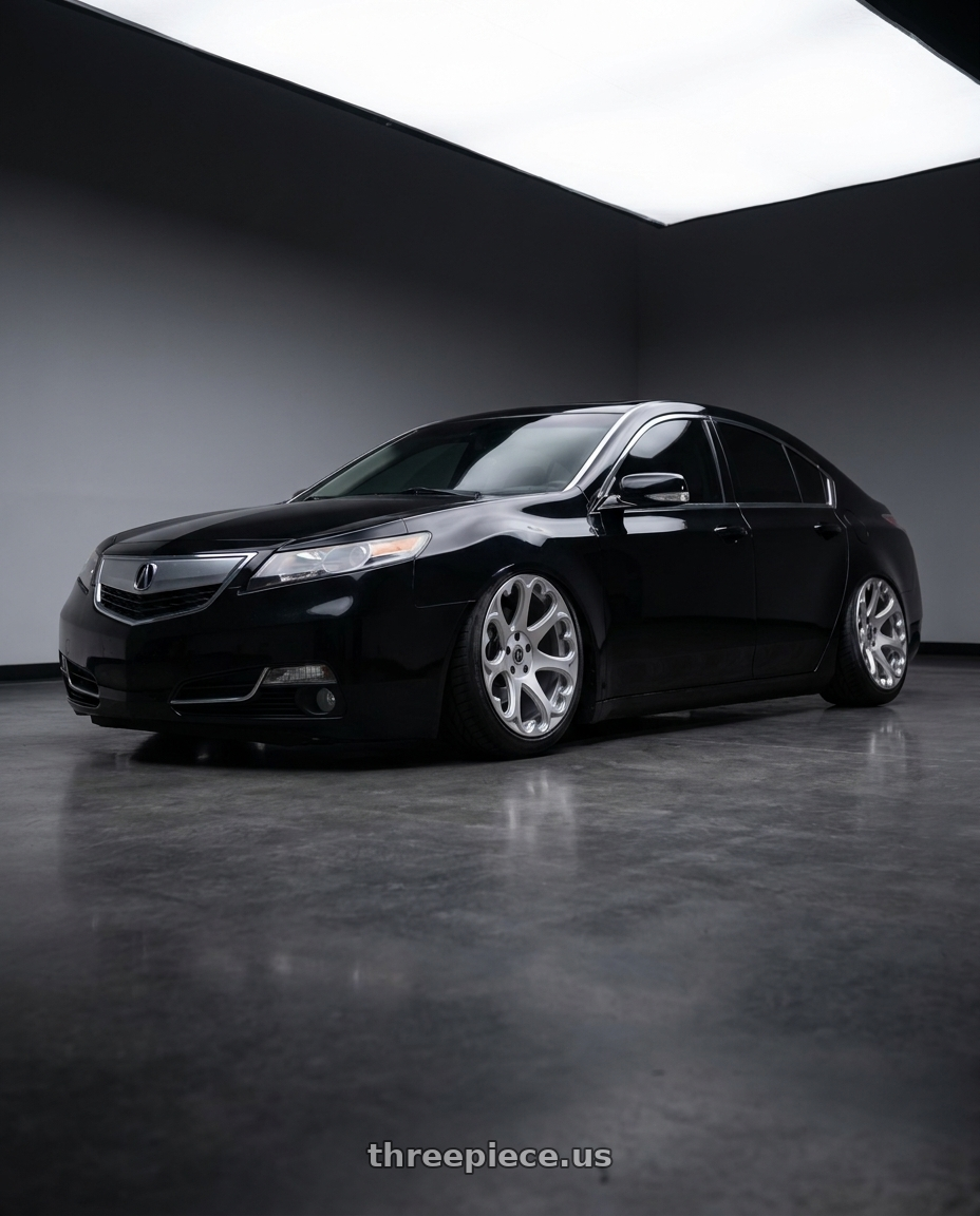 2014 Acura tl with Heritage Wheel Kokoro MonoC 5x120 18x8.5+35 Silver wheels