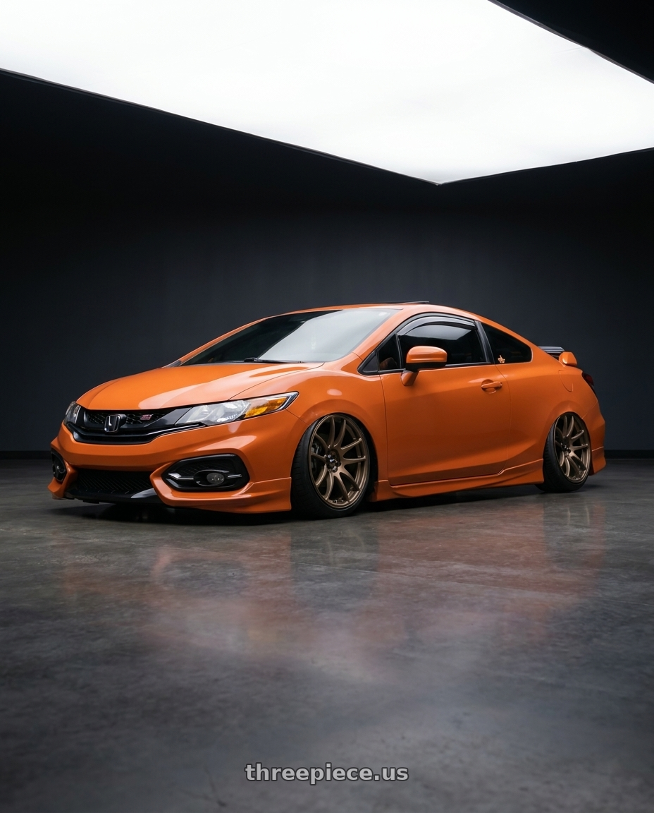 2015 civic si with Vors TR4 5x112 19x9.5 +35 Bronze wheels