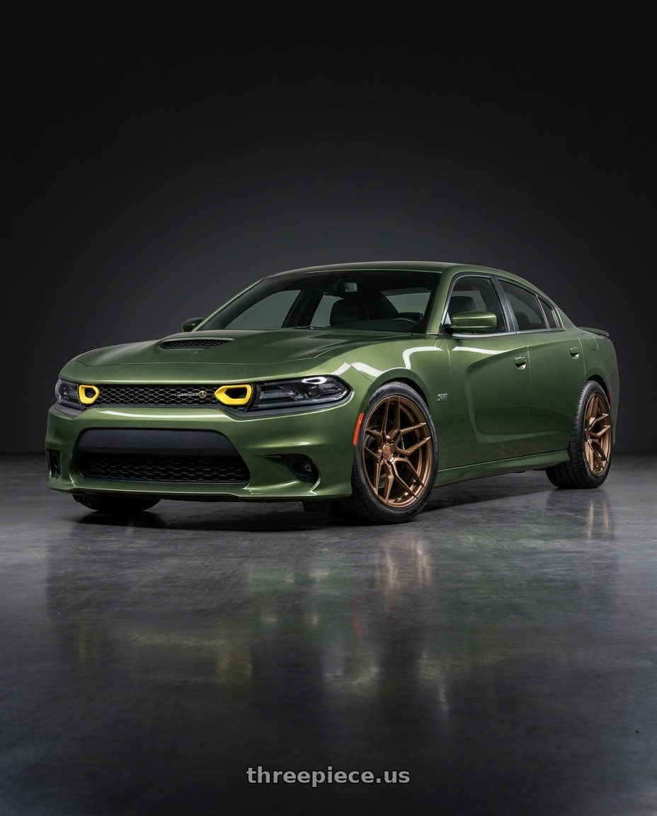 2020 Dodge Charger Scatpack F8 with Rohana RFX11 5x115 20x11+20 Brushed Bronze wheels