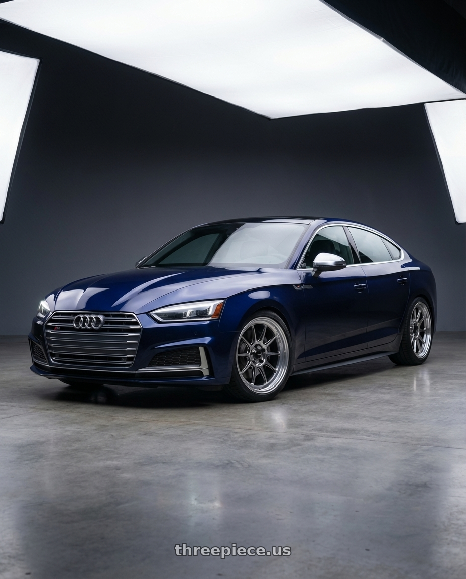 2014 Audi S5 B8 with Konig Countergram 5x112 19x8.5+43 Hyper Chrome / Machined Lip wheels