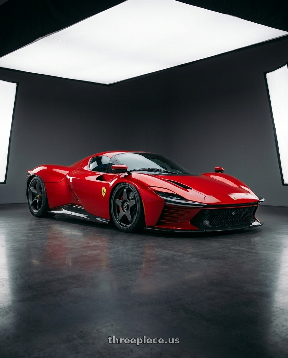 2024 Ferrari Daytona Sp3 with fifteen52 CHICANE 5x114.3 / 5x120 19x8.5 +35 ASPHALT BLACK (SATIN BLACK) wheels