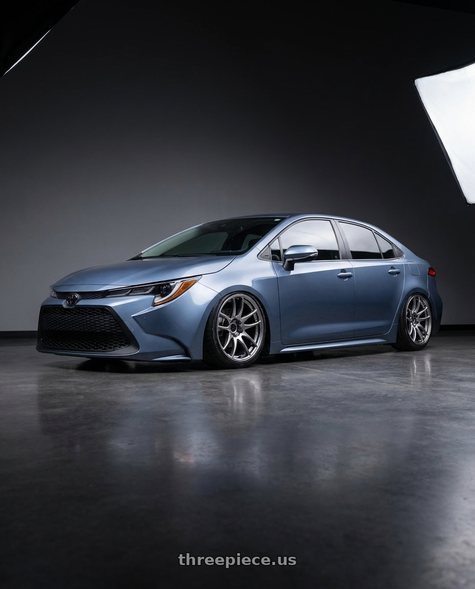 2023 corolla le  with Work Emotion Cr Kiwami 5x100 17x8 +47 Gt Silver wheels