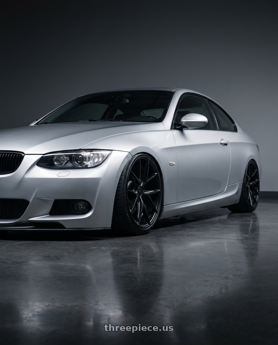 2012 BMW 3 Series E92 with Niche 1PC M117 MISANO 5X120 18X9.5 +40 MATTE BLACK wheels