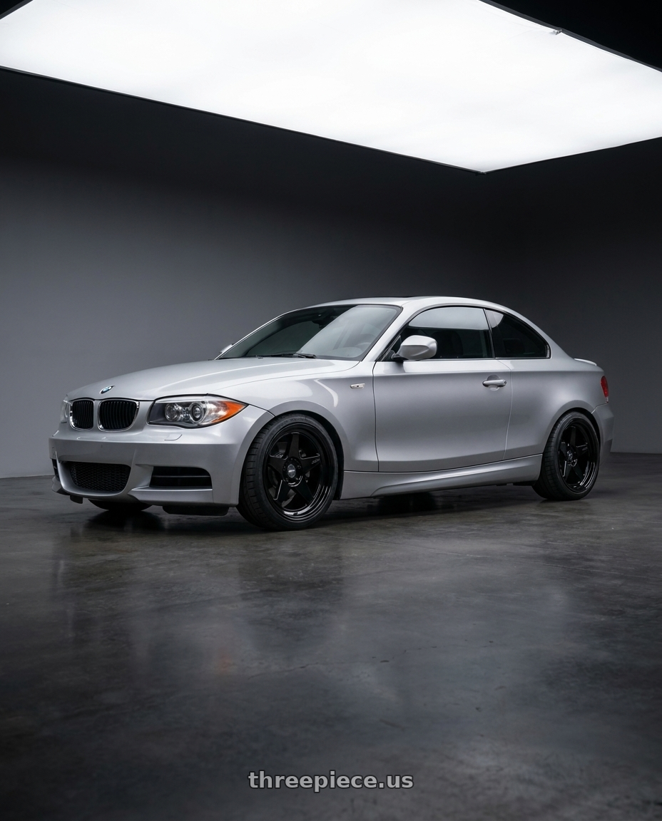2013 BMW 128i with ESR Wheels CR SERIES CR5 5x100 18x9.5 +22 Gloss Black wheels