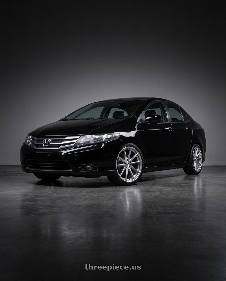 2012 honda city 1 5 with TSW BATHURST 5X114.3 17X8 +40 SILVER W/ MIRROR CUT FACE wheels