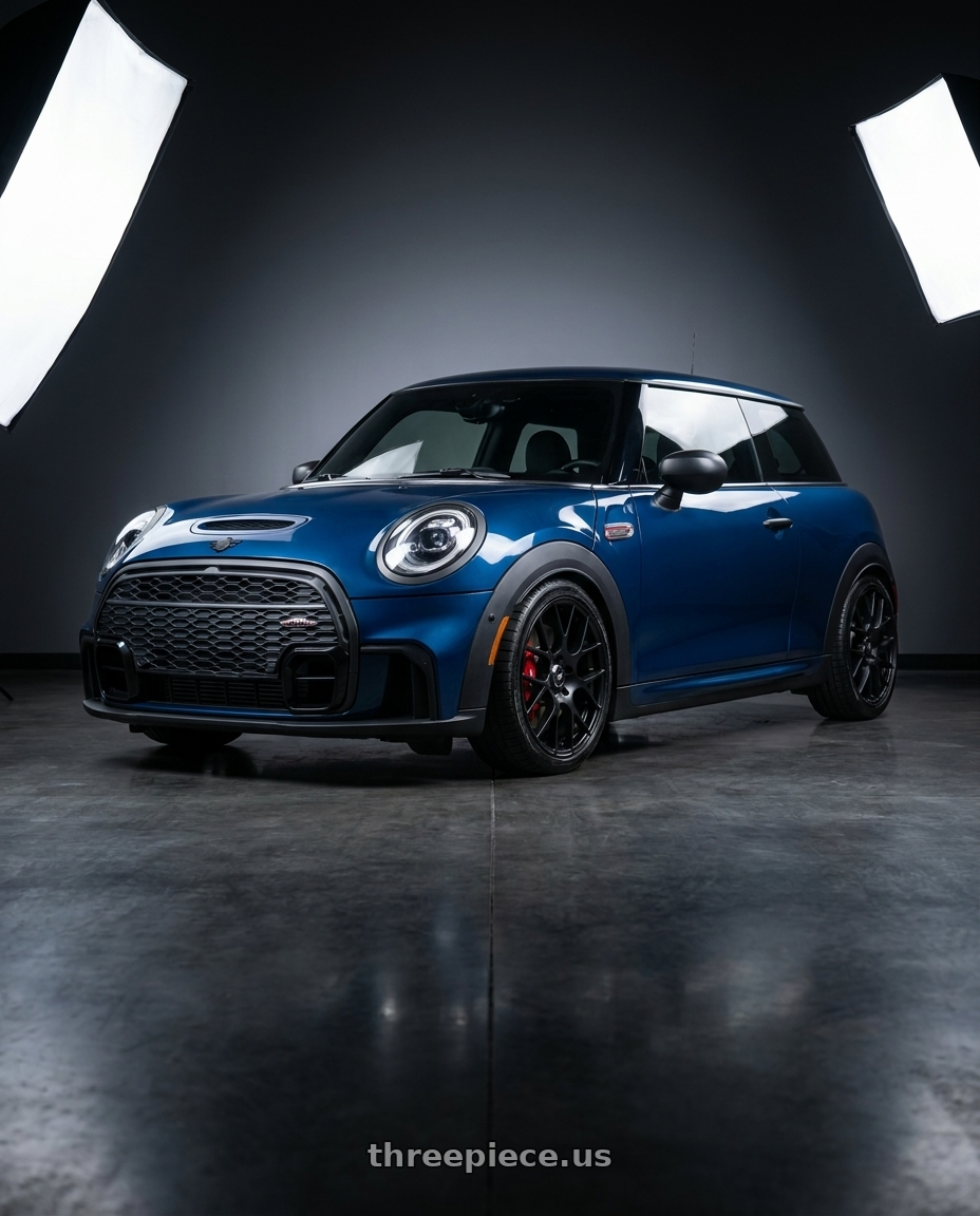 2019 Mini jcw with Enkei Raijin 5x112 18x8+45 Matte Black wheels