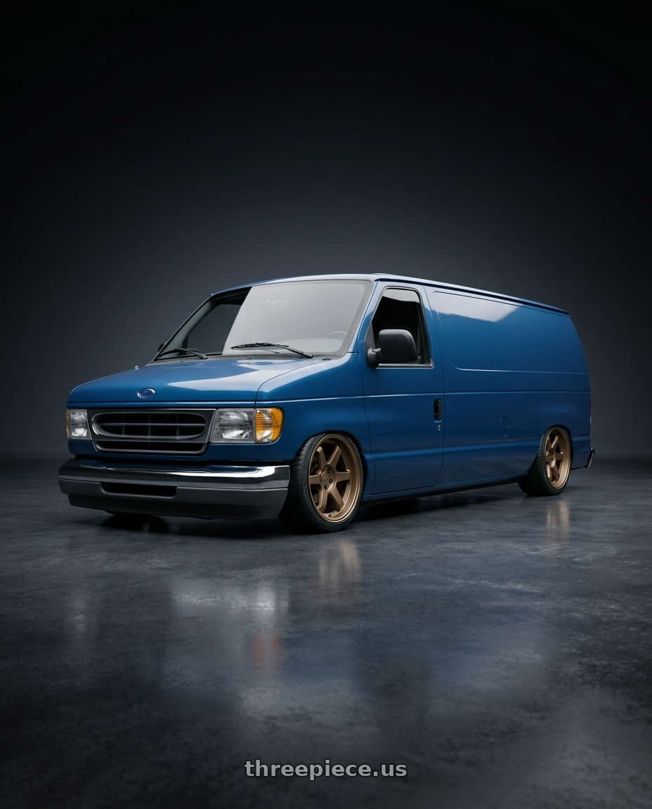 1996 Ford E150 with 9six9 SIX-1 5x112 19X10 +35 Matte Bronze wheels