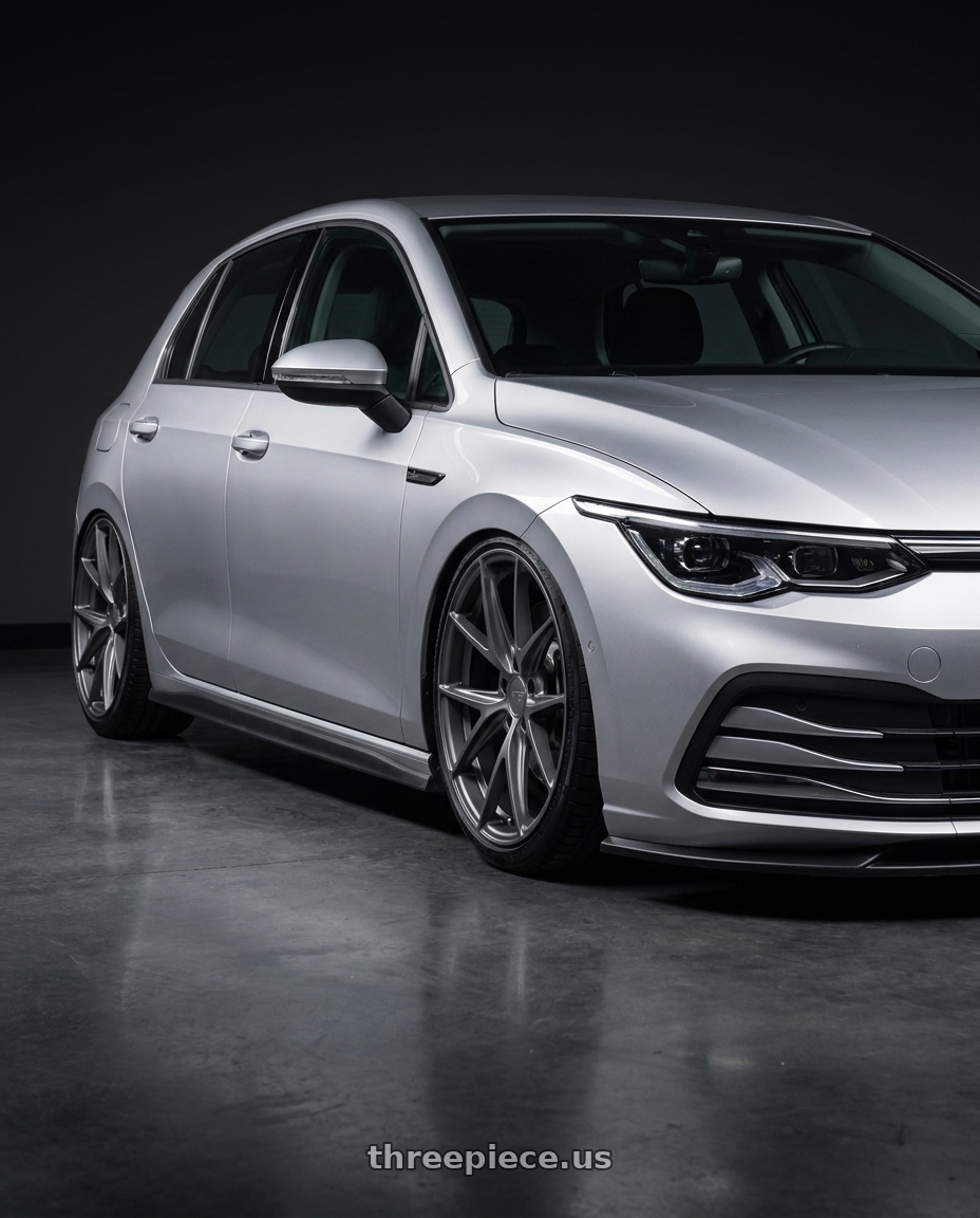 2024 Volkswagen Golf R MK8 with Niche 1PC M116 MISANO 5X112 19X9.5 +35 MATTE GUN METAL wheels