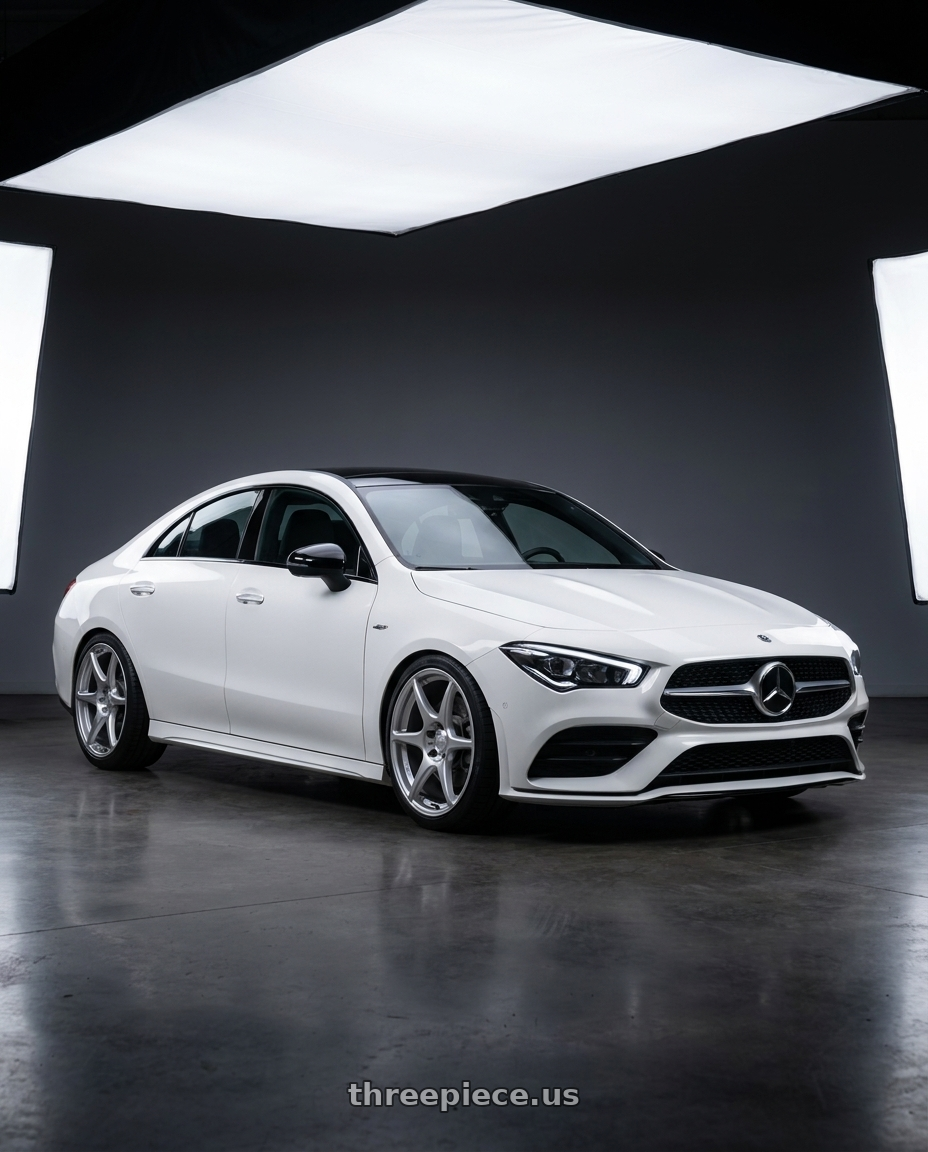 2023 Mercedes-Benz CLA C118 with Kansei K11S Tandem 5X112 19x10.5 22 Hyper Silver wheels
