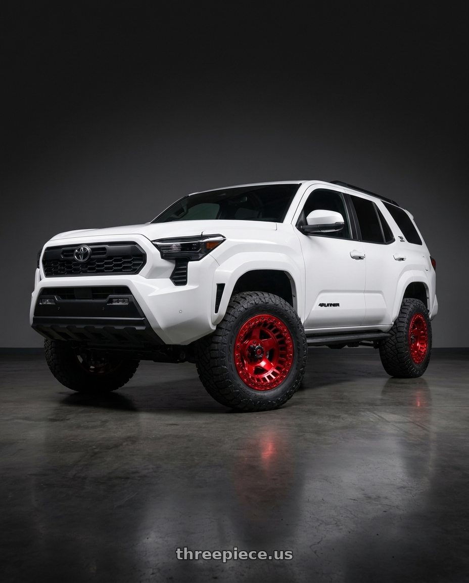 2022 Toyota 4Runner with Fuel 1PC D117 WARP BEADLOCK 6X139.7 17X9 -15 CANDY RED wheels