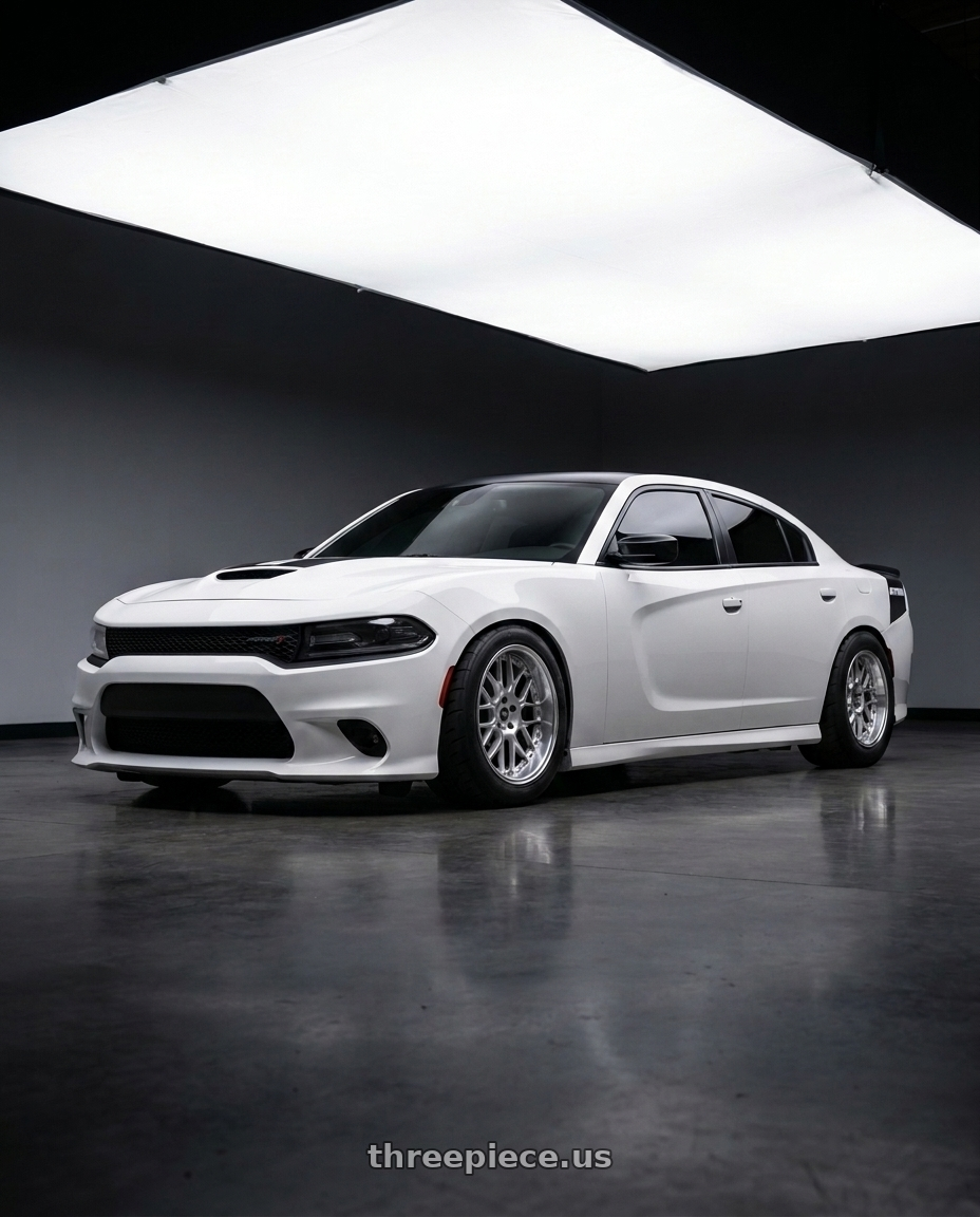 2021 dodge charger with SSR Professor SP5 5x115 20X9.5+22 MD Disk High Bright Silver wheels